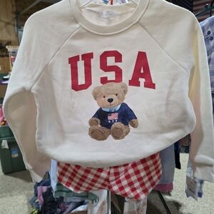 USA Teddy Bear Sweatshirt And Shorts